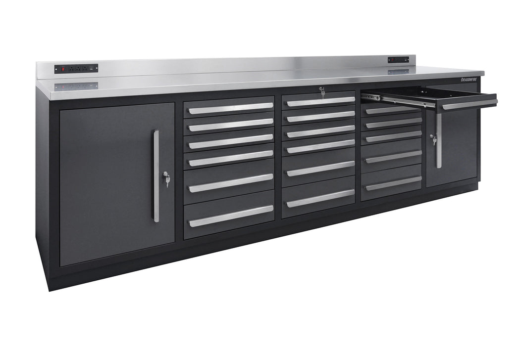 Dragonfire 18 Drawer Pro Series 9FT Workbench