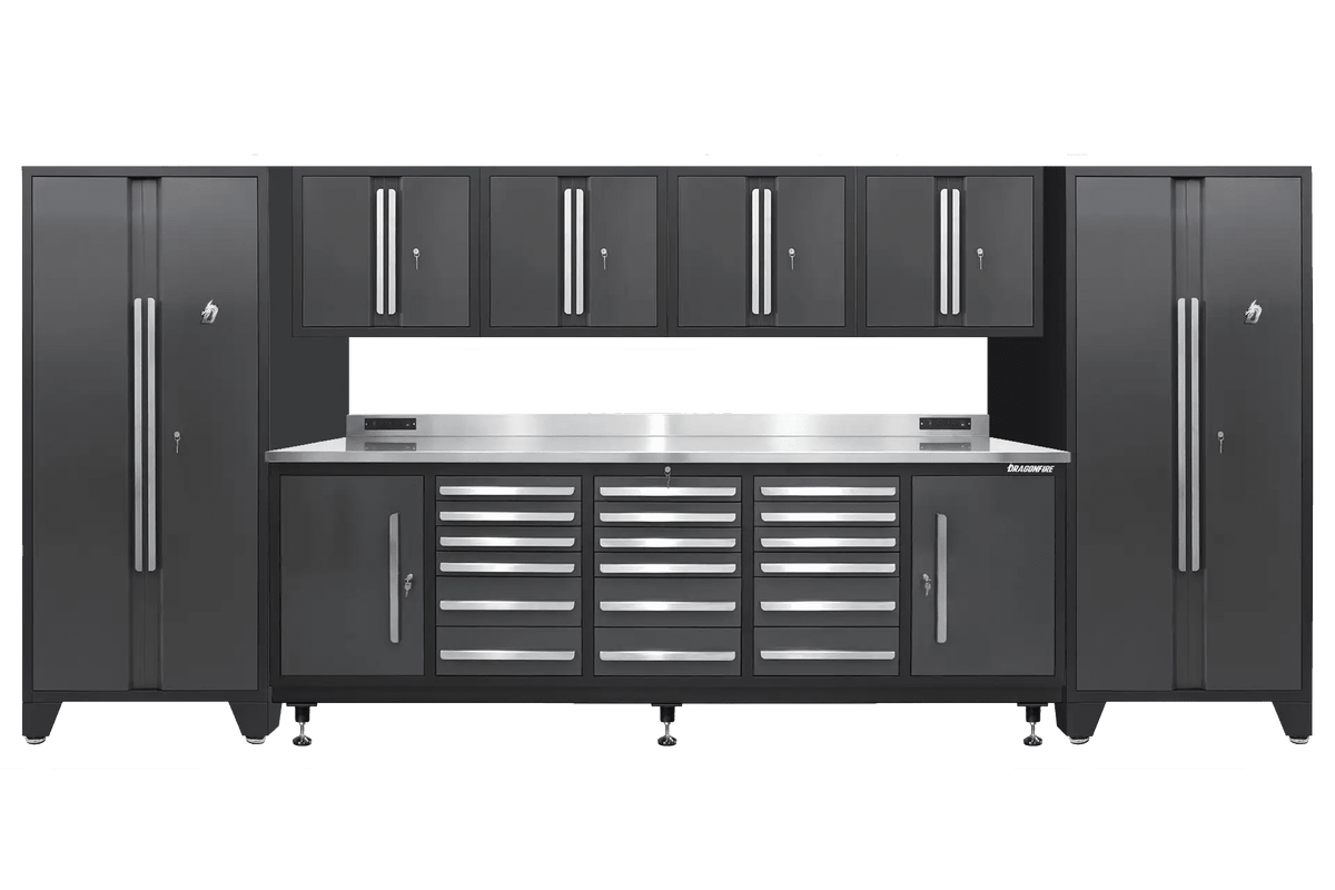 Pro Series 18 Drawer Workbench Package - Workbench, Wall Cabinets & Locker Cabinets - Dragonfire Tool Storage