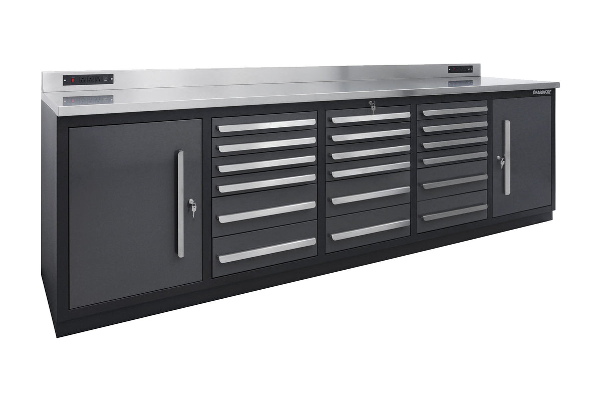 Pro Series 18 Drawer Workbench Package - Workbench, Wall Cabinets & Locker Cabinets - Dragonfire Tool Storage