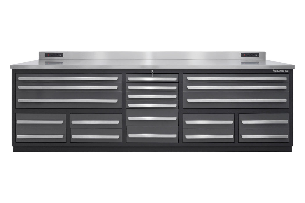Dragonfire 20 Drawer Pro Series 9FT Workbench
