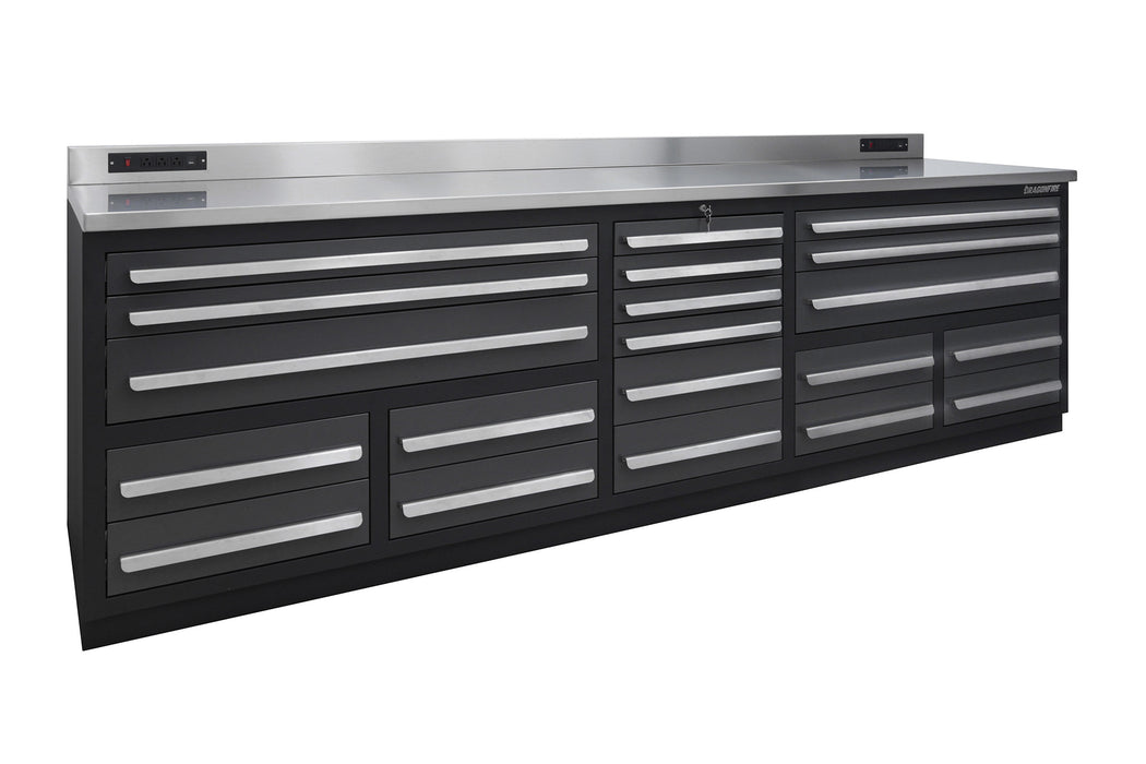 Dragonfire 20 Drawer Pro Series 9FT Workbench