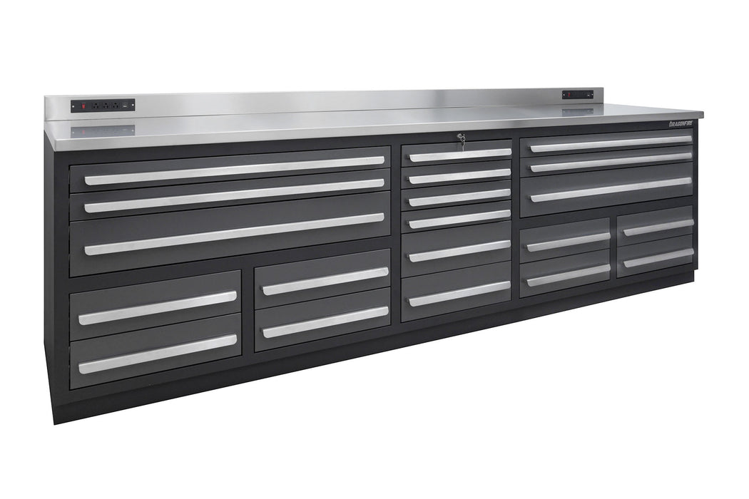 Dragonfire 20 Drawer Pro Series 9FT Workbench
