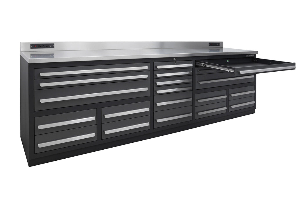 Dragonfire 20 Drawer Pro Series 9FT Workbench