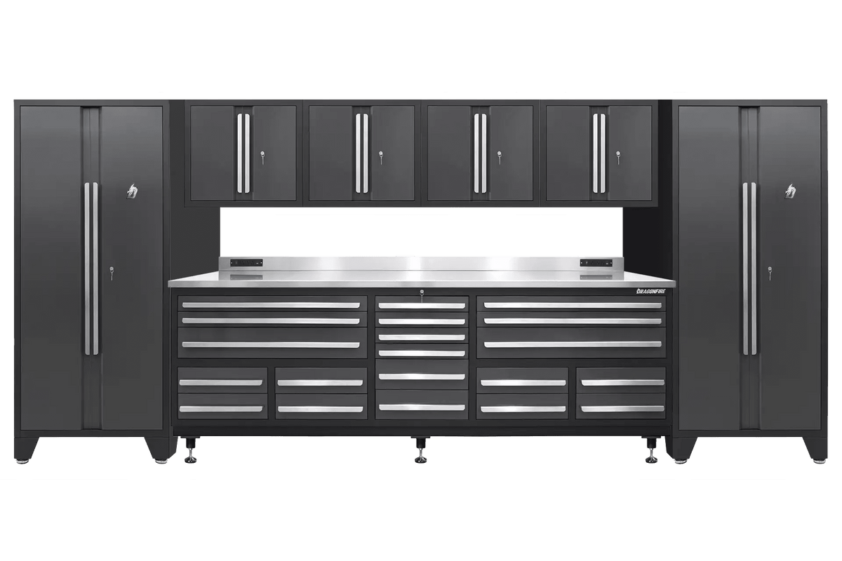 Pro Series 20 Drawer Workbench Package - Workbench, Wall Cabinets & Locker Cabinets - Dragonfire Tool Storage