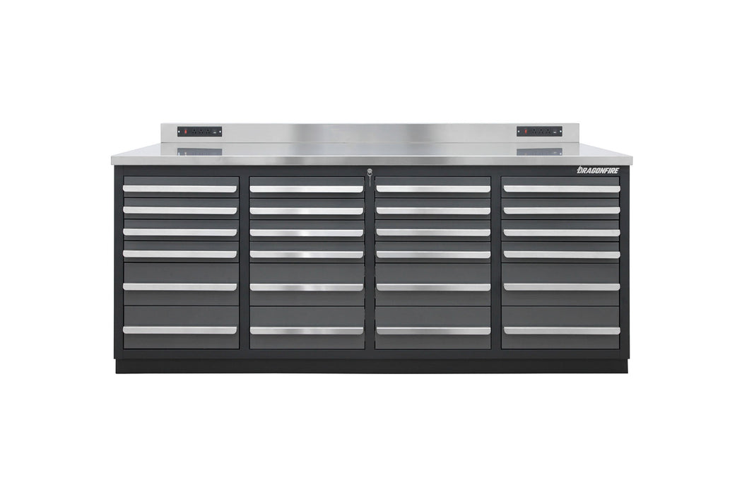 Dragonfire 24 Drawer Pro Series 7FT Workbench