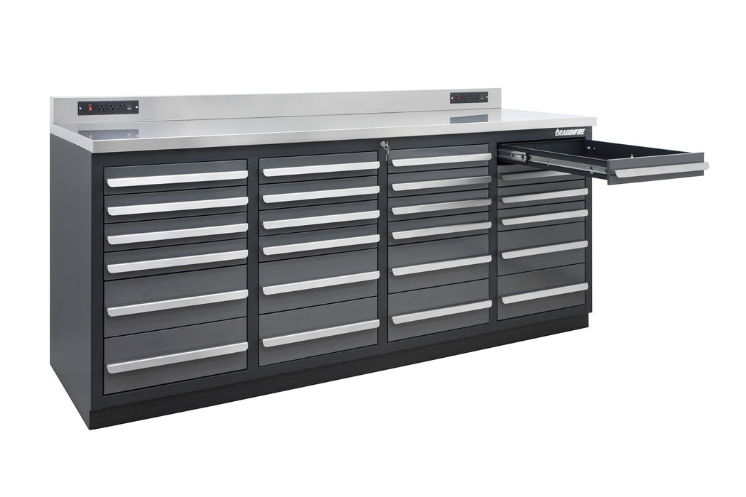Dragonfire 24 Drawer Pro Series 7FT Workbench