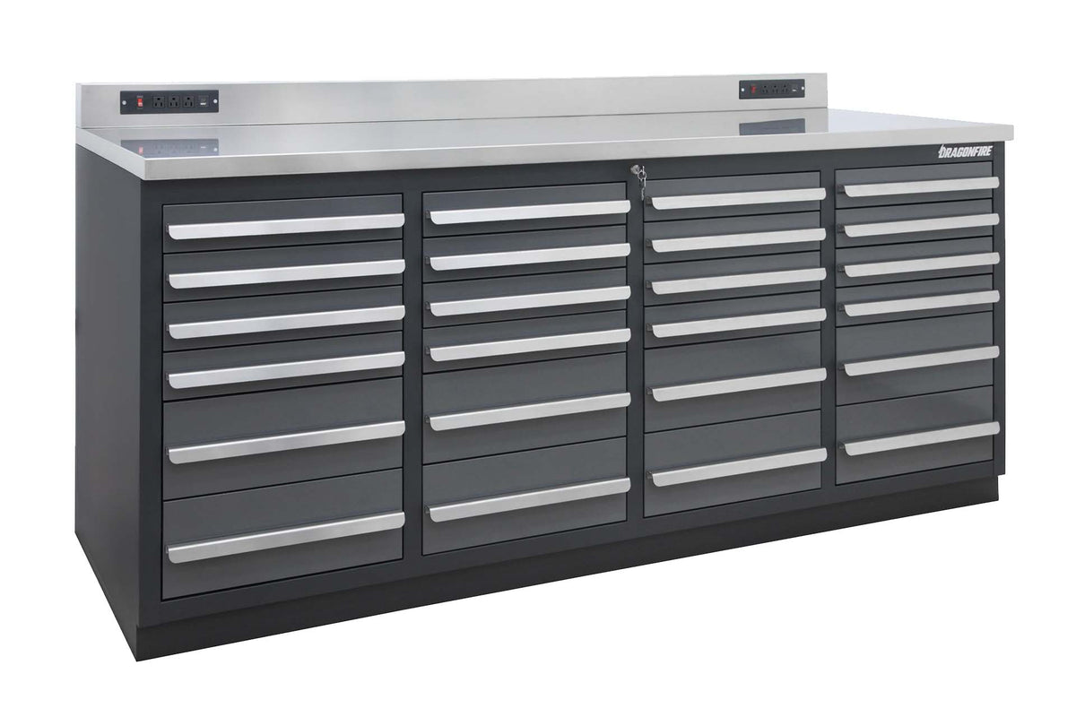 Pro Series 24 Drawer Workbench Package - Workbench, Wall Cabinets & Locker Cabinets - Dragonfire Tool Storage