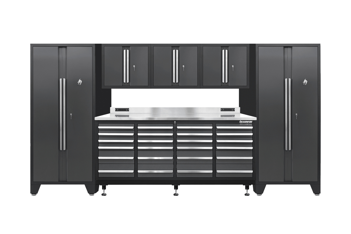 Pro Series 24 Drawer Workbench Package - Workbench, Wall Cabinets