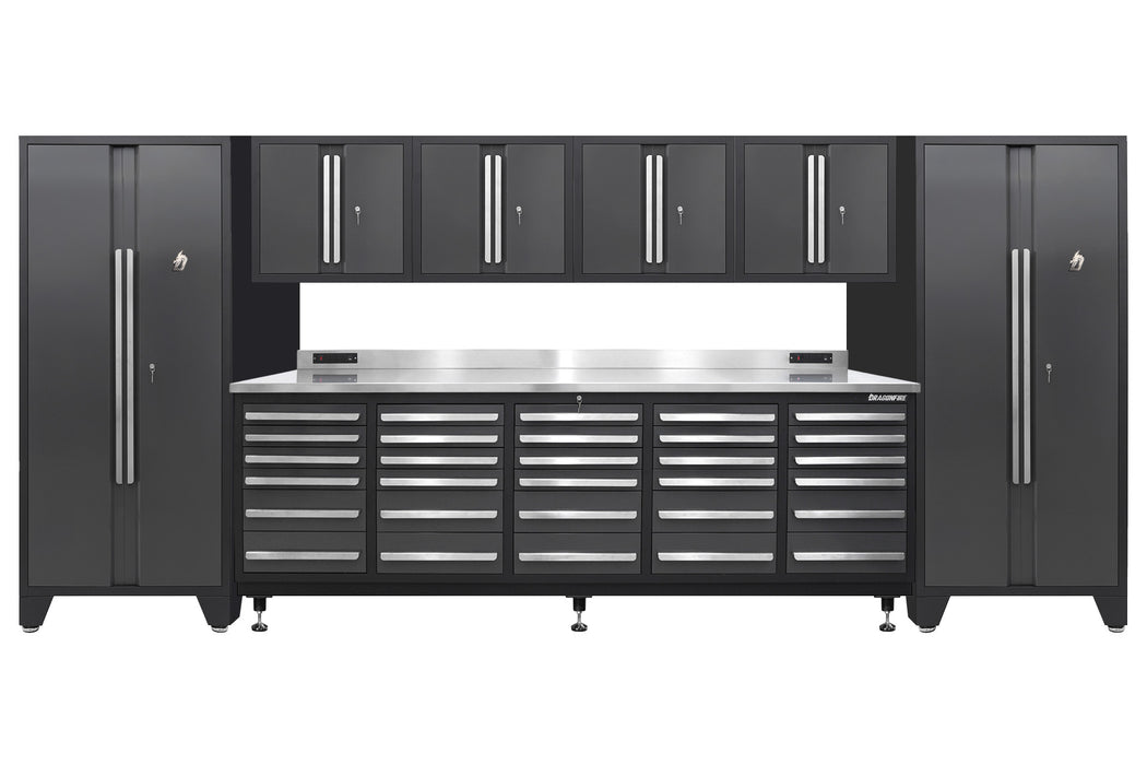 Pro Series 30 Drawer Workbench Package - Workbench, Wall Cabinets & Locker Cabinets