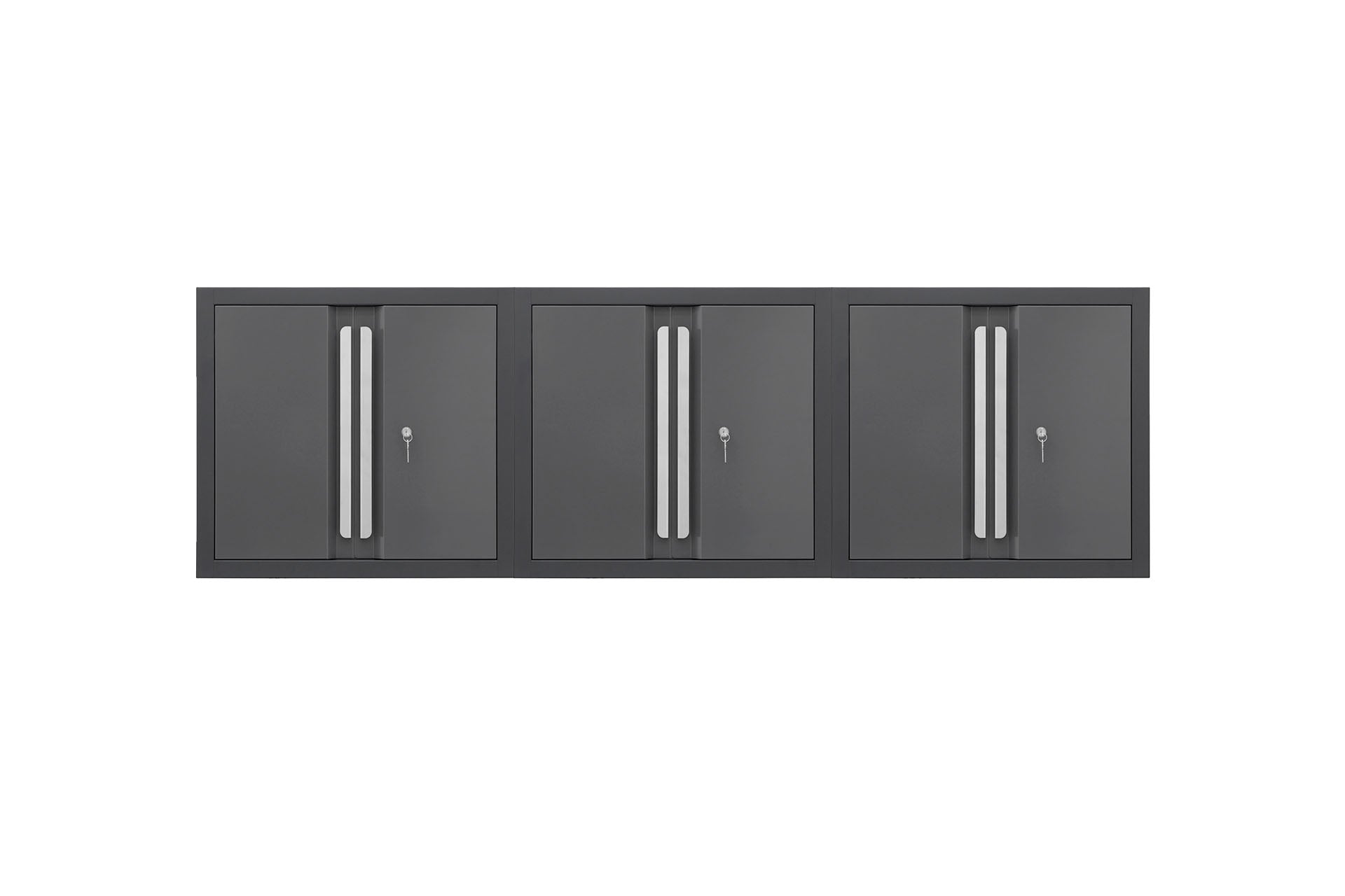 gunmetal-gray-wall-cabinet-set