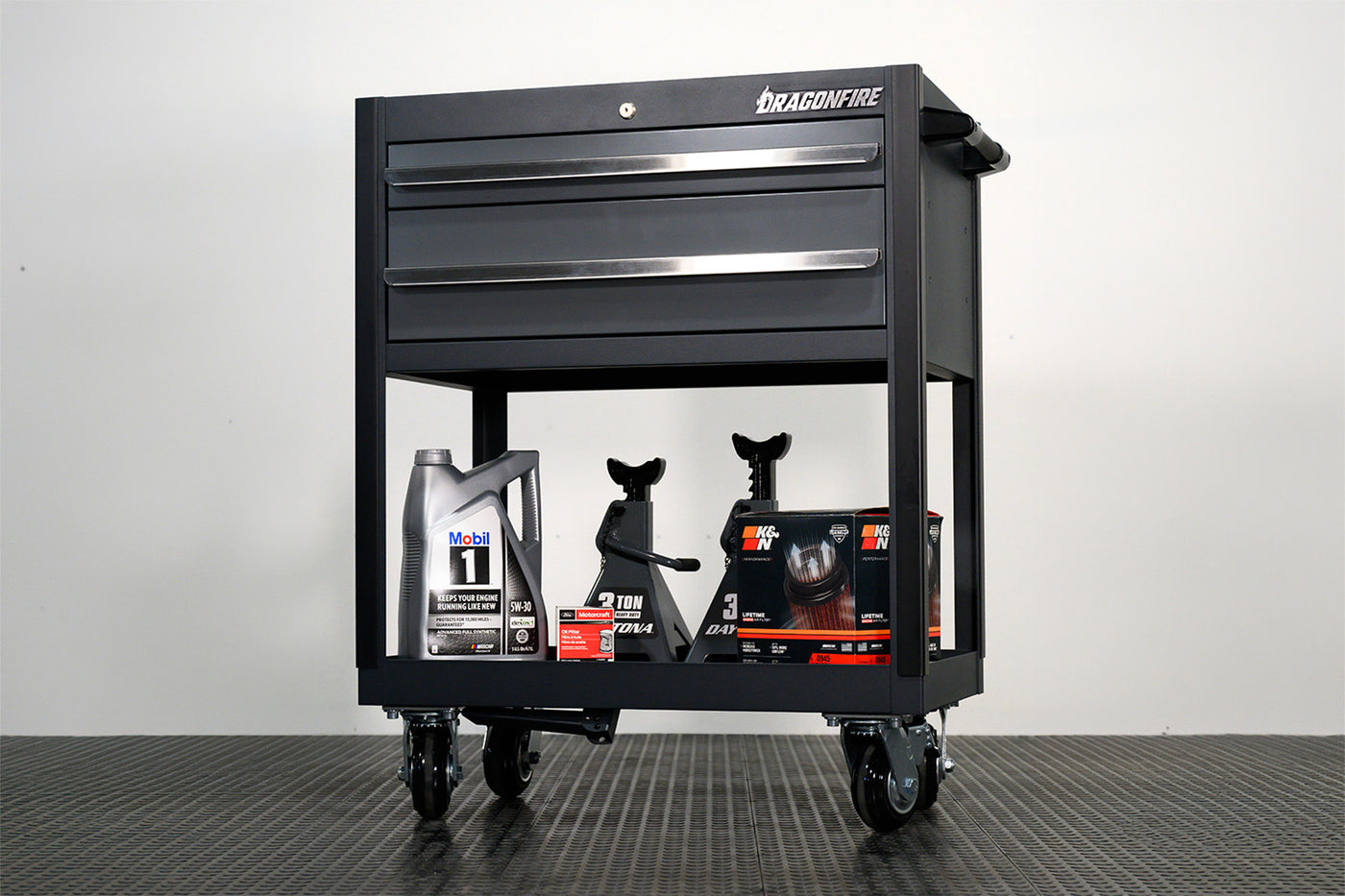 Pro Series 2 Drawer Open Bottom Tool Cart - Dragonfire Tool Storage