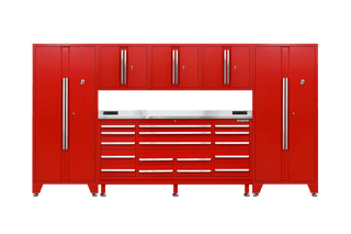 Pro Series 17 Drawer Workbench Package - Workbench, Wall Cabinets & Locker Cabinets - Dragonfire Tool Storage
