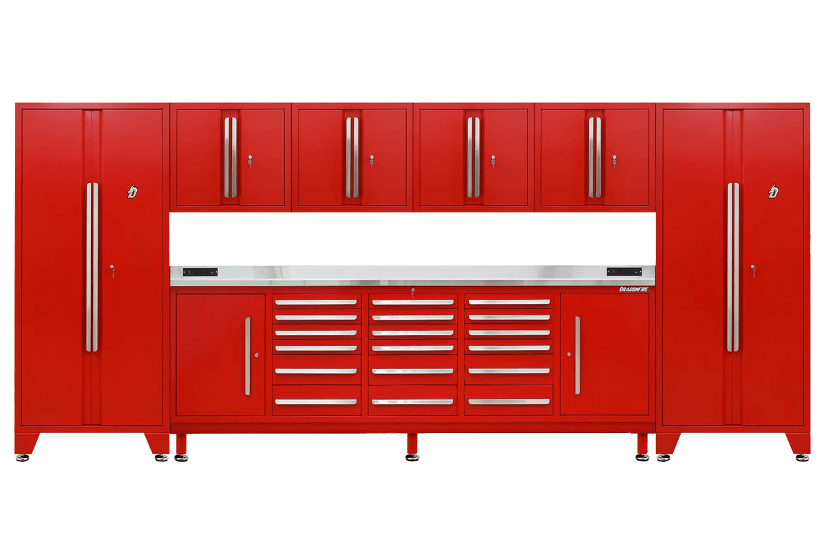 Pro Series 18 Drawer Workbench Package - Workbench, Wall Cabinets & Locker Cabinets - Dragonfire Tool Storage