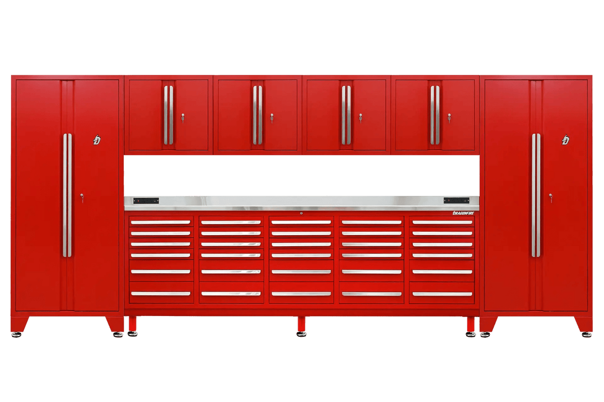 Pro Series 30 Drawer Workbench Package - Workbench, Wall Cabinets & Locker Cabinets - Dragonfire Tool Storage