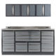 17 Drawer Midnight Pro Series Workbench with Wall Cabinets