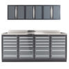 24 Drawer All Steel Workbench with Wall Cabinets