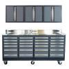 24 Drawer Professional Garage Workbench with Drawers and Wall Cabinets